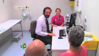 Cummins visits Cricket Cares Nurse