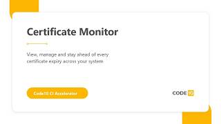 Certificate Monitor - CI Accelerator Apps (Sub)