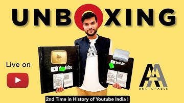 Golden & Silver Play Button | Unboxing एक साथ | Live With AA