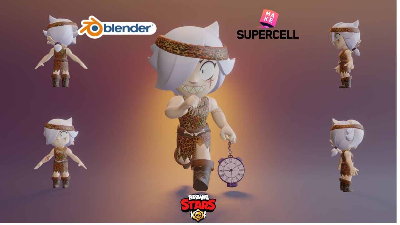 Prehistoric Colette Supercell Make Skin Idea Youtube - time travel colette brawl stars