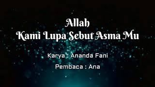 Puisi Islami Yang Menyentuh Hati Karya Ananda Fani - Berjudul 