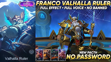 Script Skin Franco Valhalla Ruler • Full effect voice • no password • pacth terbaru