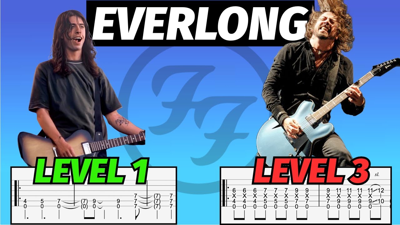 Learn 'Everlong' in 3 Levels Easy to Hard Guitar Tab YouTube