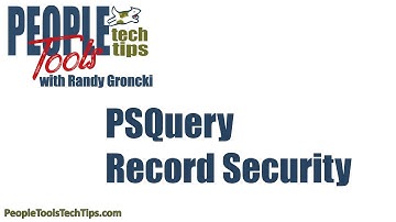 PSQuery Record Security