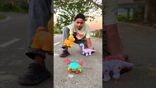 new Road Par Toy Ki Race|Crab vs Dino vsDog Challenge | Viral Toys Video"#shorts #shortsfeed