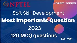 NPTEL // Soft Skill Development // Most important Questions 2023 for exam // 120 mcq question screenshot 1