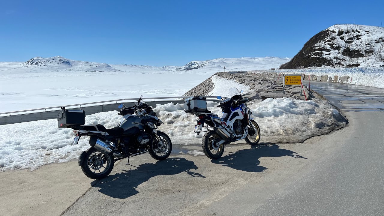 MC Ride Norway The Mountain Imingen Winter Landscape BMW GS GoPro 11 ...
