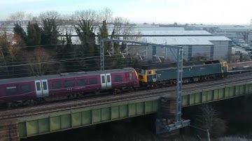 GBRf Class 47 drags 360111 by Drone at Wellingborough Curve 23 1 2023