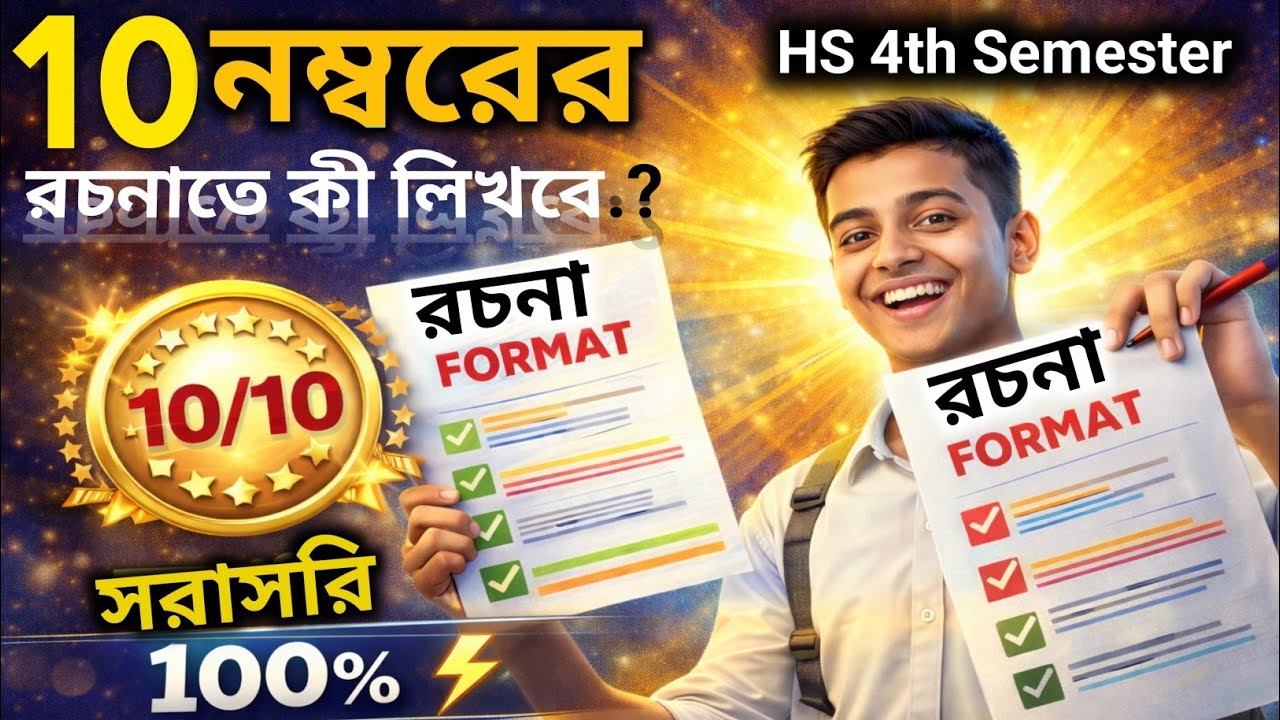 উচ্চ মাধ্যমিক রচনা লেখার পদ্ধতি | HS 4th Sem Rochona | Class 12 4th Semester Bengali Rochona 2026