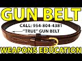 Gun Belt, The Truth, Handmade, Quality Reinforced leather Weapons Education Holsters