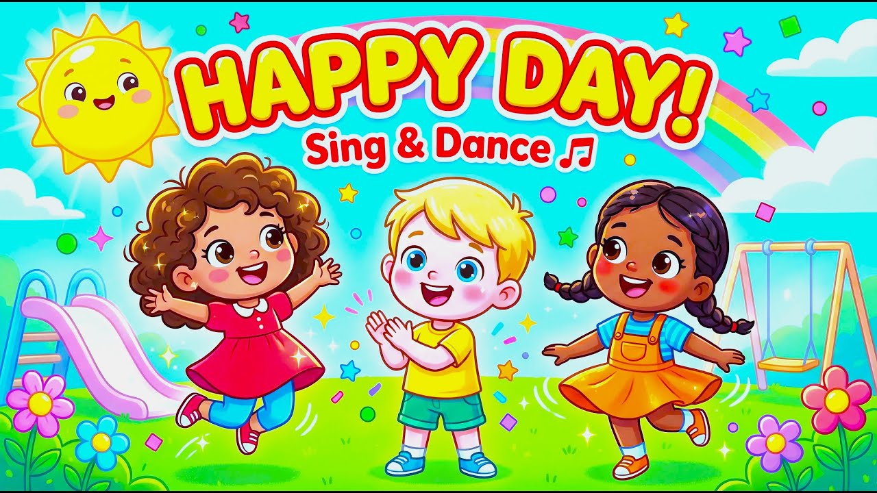 Good Morning Kids Song 🌈 | Action & Learning Song for Toddlers | Preschool Music