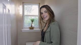 Faux Grass Cloth Bathroom