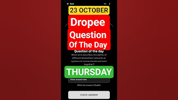 23 October Dropee Daily Question Of The Day | Dropee Question Of The Day | Today Dropee Code