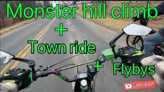 Motorized bikes MONSTER HILL CLIMB with the Athena minarelli fast fun ride with Bike wizard 45