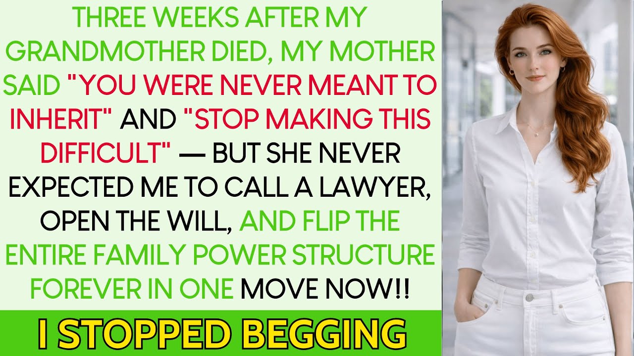 Two Weeks After Grandma Died, My Mother Said "You Were Never Meant To Inherit" — I Took Back Control