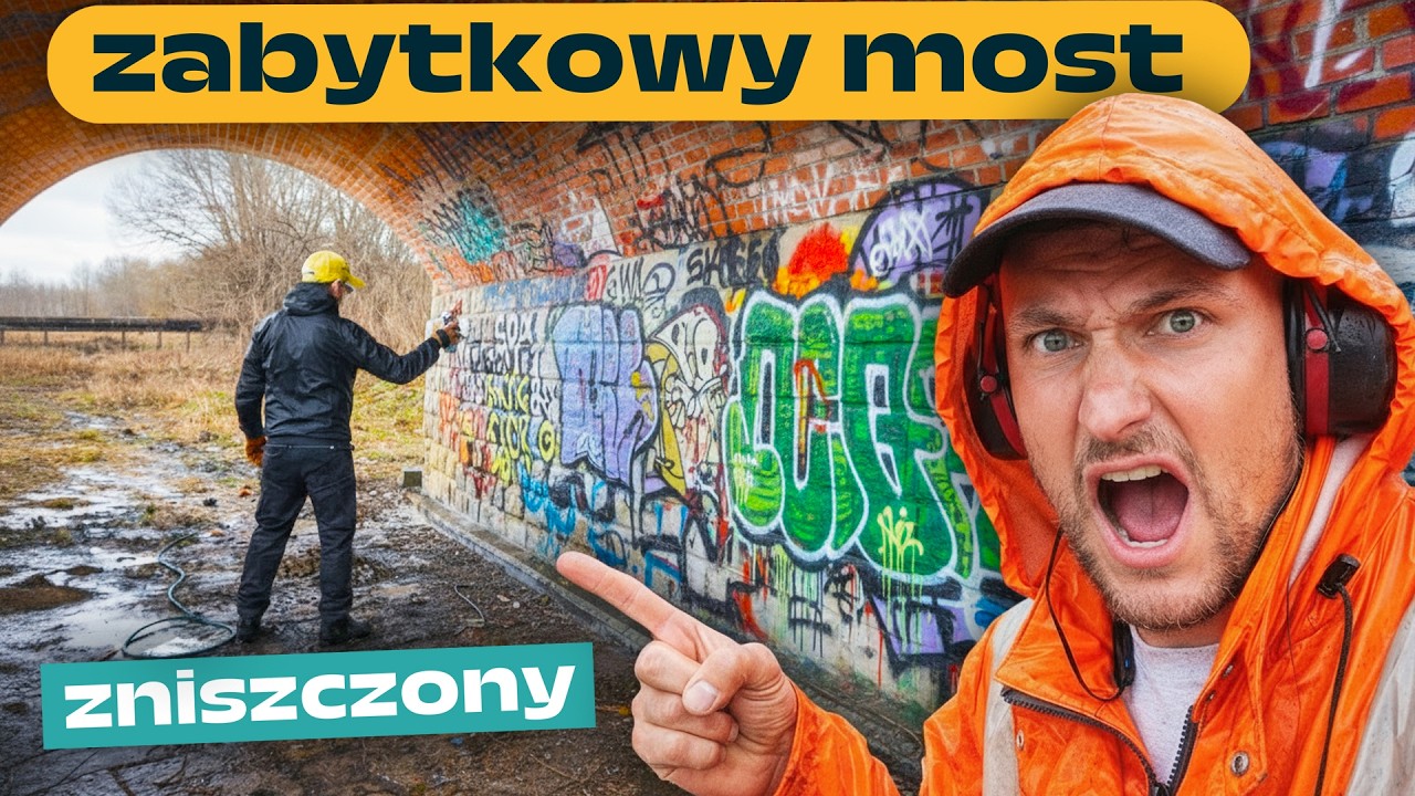 💥 WANDALIZM NA ZABYTKU usuwanie graffiti z elewacji | DOMINIK MALUJE