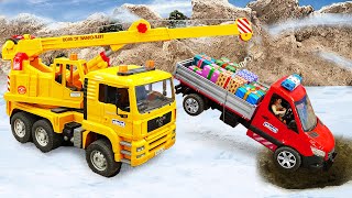 Find and Rescue construction vehicles under the sand | Funny Stories Trucks ToysVideo is monetized