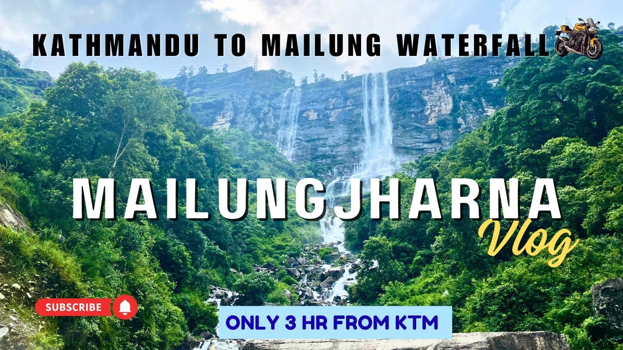 Kathmandu To Mailung Waterfall 🏍 | Epic Ride & Hidden Paradise of Nepal 🌊 | Mailung Jharna Rasuwa 🇳🇵