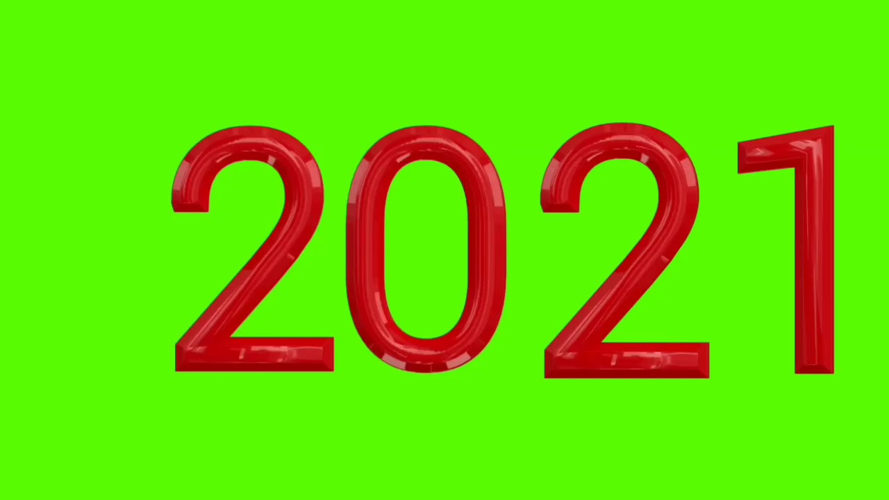 Happy New Year  2021  green screen
