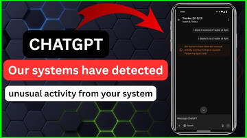 Our system have detected unusual activity coming from your system in ChatGPT (NEW UPDATE)