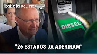 GERALDO ALCKMIN DIZ QUE 26 ESTADOS CONFIRMARAM ADESÃO À PROPOSTA DE SUBVENÇÃO AO DIESEL