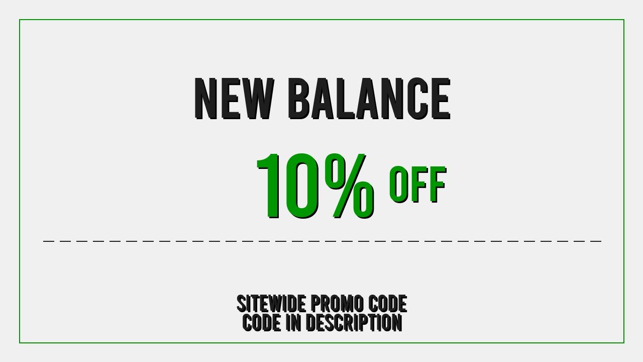 New Balance Promo Code 2025 March