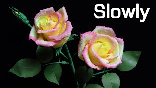 ABC TV | How To Make Rose Paper Flower From Crepe Paper (Slowly)- Craft Tutorial