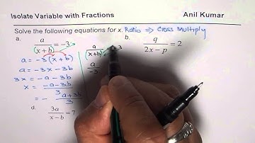 Isolate Variable in Equation with Fractions