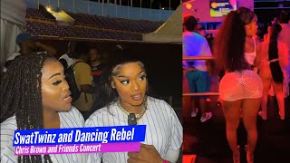 Dancing Rebel Talks Viral Jiggle Shaking Video with SwatTwinz | Chris Brown & Friends Concert