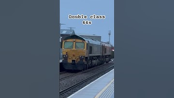 Double Freightliner class 66s at Forres #shorts #train #uk