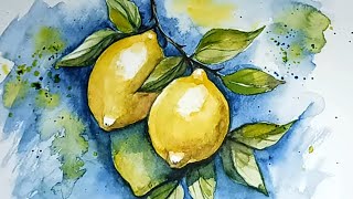 Come Dipingo i Limoni ad Acquerello / Esercizi per principianti / Dipingere Facile