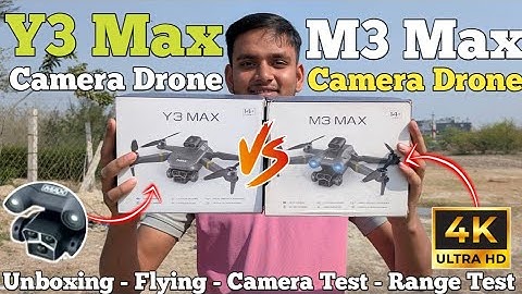 Y3 Max Camera Drone v/s M3 Max Camera Drone - Camera Test, Stability Test, Battery Backup & Review