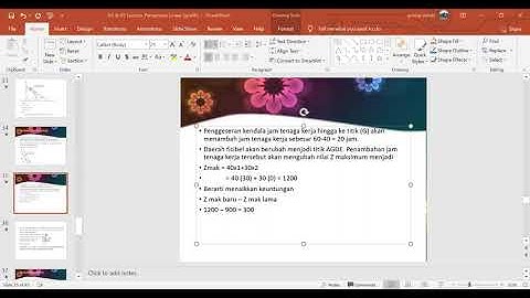 OR1_pertemuan ke 5_Linear Programming Analisis Sensitivitas#operasionalriset #industrialengineering