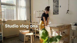 My first studio vlog ♡ Glazing test tiles and making mugs