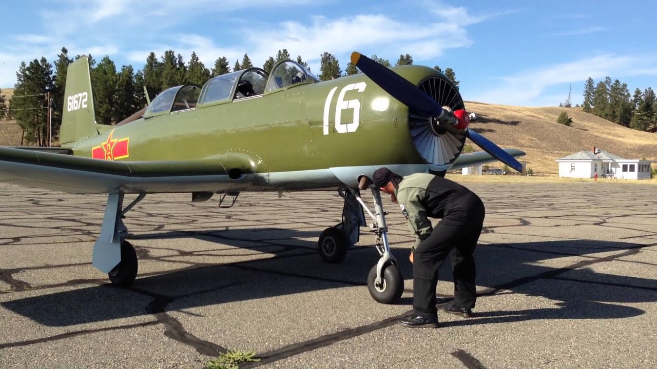Geoff Latter preparing for starting! Looks fun! Nanchang CJ-6A
