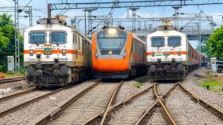 Non-Stop High Speed Trains Passing Railway Station | 4K Indian Railways