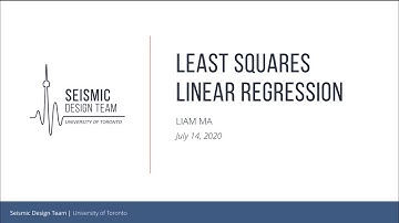 Seismic Academy #9 - Engineering Math: Linear Regression