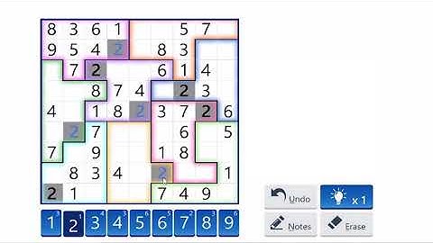 Playing Irregular Sudoku (Easy)