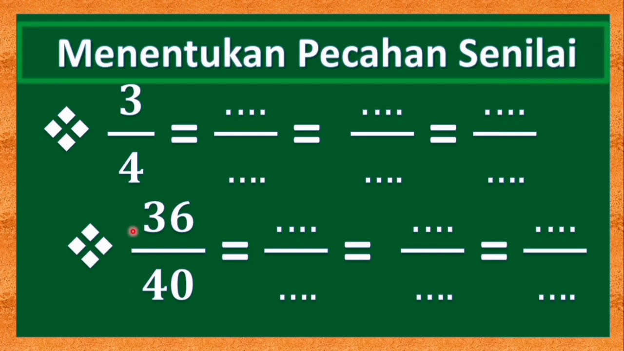 Materi pecahan kelas 4 sd ruang guru