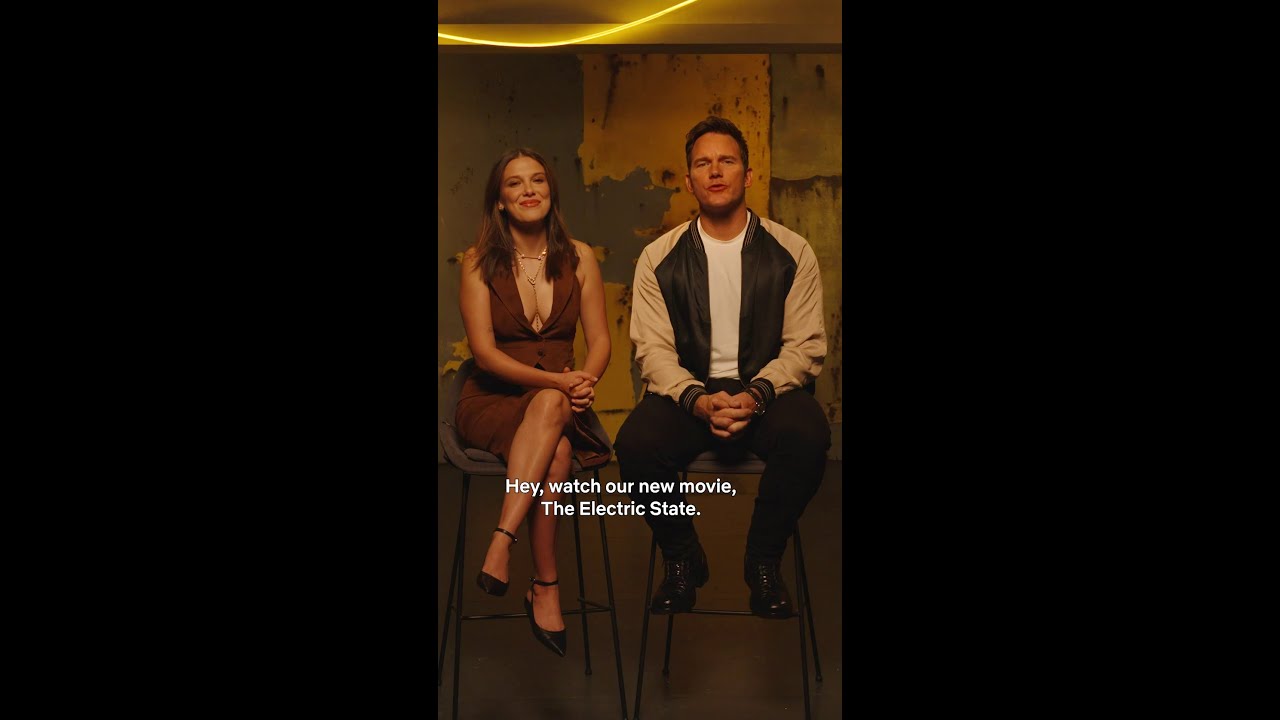 Millie Bobby Brown and Chris Pratt React to The Electric State Teaser