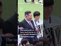 Kim meets North Korean footballers after historic win