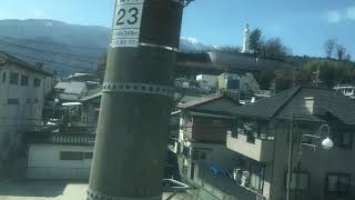 特急あずさ19号E353系 車窓 甲府→岡谷/ 中央本線 甲府1300発(松本行)