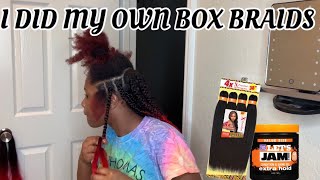 I DID MY OWN BOX BRAIDS FOR THE SECOND TIME | Shaybella