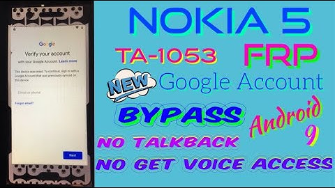 NOKIA 5 (TA-1053) FRP Bypass Andoid 9 without PC Easy Method