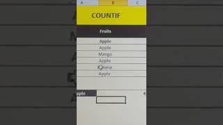 COUNTIF excel formula #excel