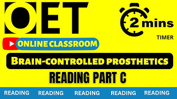Brain controlled prosthetics oet reading part C