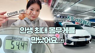 [요진이 vlog #6] 다이어트 시작 | K5 dl3페리 언박싱(?)🧐