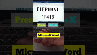 ELEPHANT Symbol in MS Word/ Microsoft Word Secret Codes &amp; Symbols