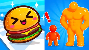 Food Run VS Tall Man Run MAX LEVELS UNLOCKED Gameplay Android,ios