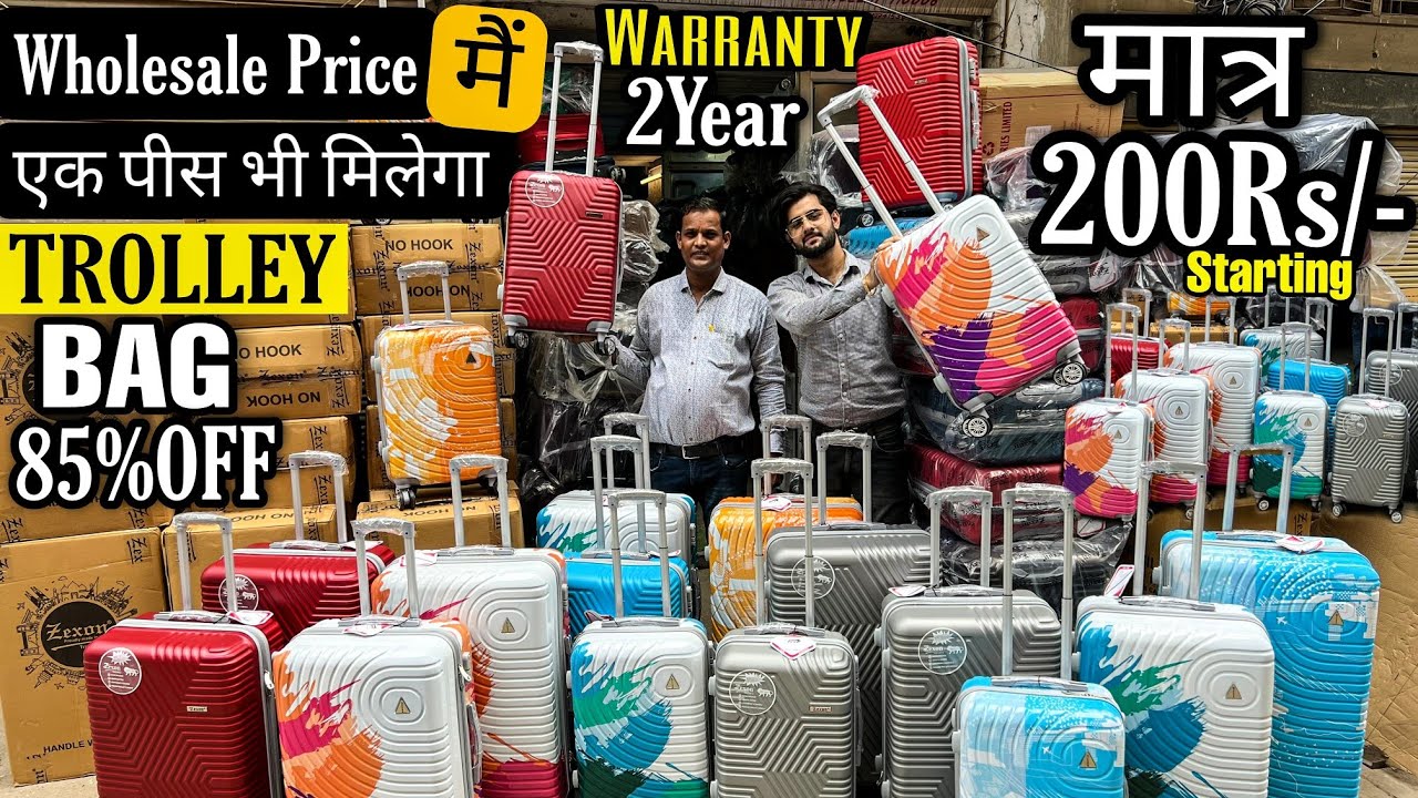 1 पस भ Order करTrolley Bags Wholesale Market Delhi Branded Trolley Bag  Warehouse Delhi  By Mitwa Vlogs  Facebook